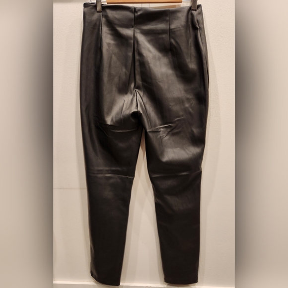ASOS DESIGN Hourglass Faux Leather Cigarette Pants, Black, Size US 8 - Picture 2 of 6